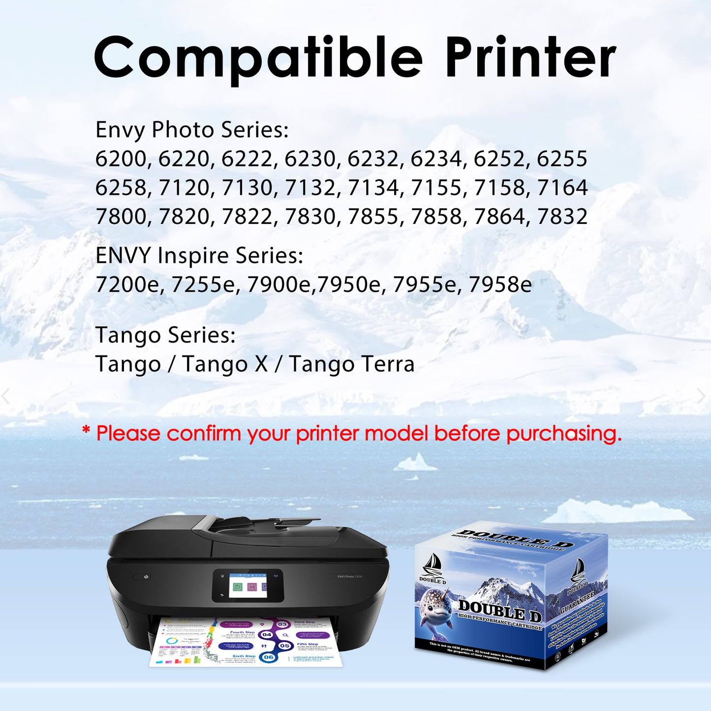 64XL Ink Cartridges Compatible for HP 64 Ink Cartridge Combo Pack for HP Ink 64 XL for HP Envy Photo 7855 7858 7155 6252 Printer (Black , Tri-Color)