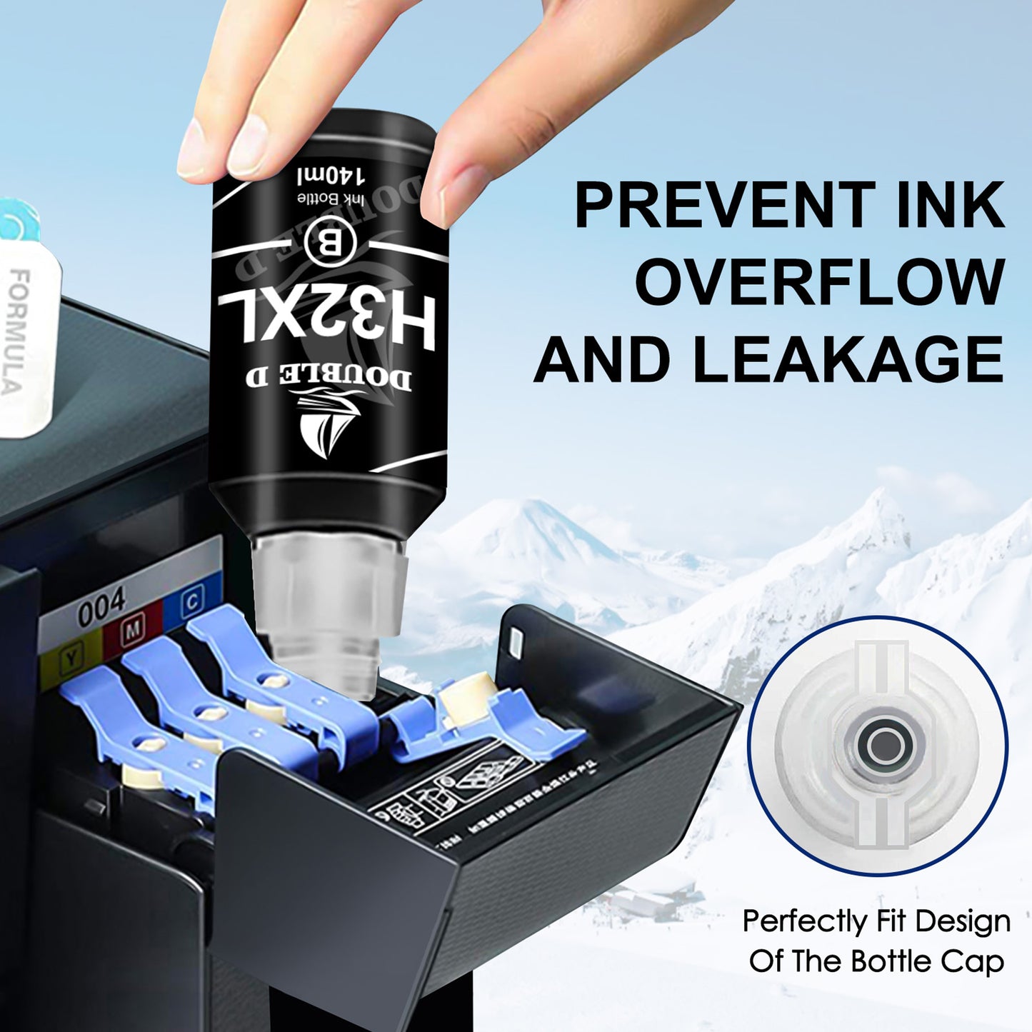 31 32XL Ink Bottle Set Compatible with HP 31 Ink 32XL Ink Bottle for Smart Tank 5101 5000 Plus 651 551 Printer, 4 Pack (140ML 32XL Black Ink , 70ML 31 Color Ink )