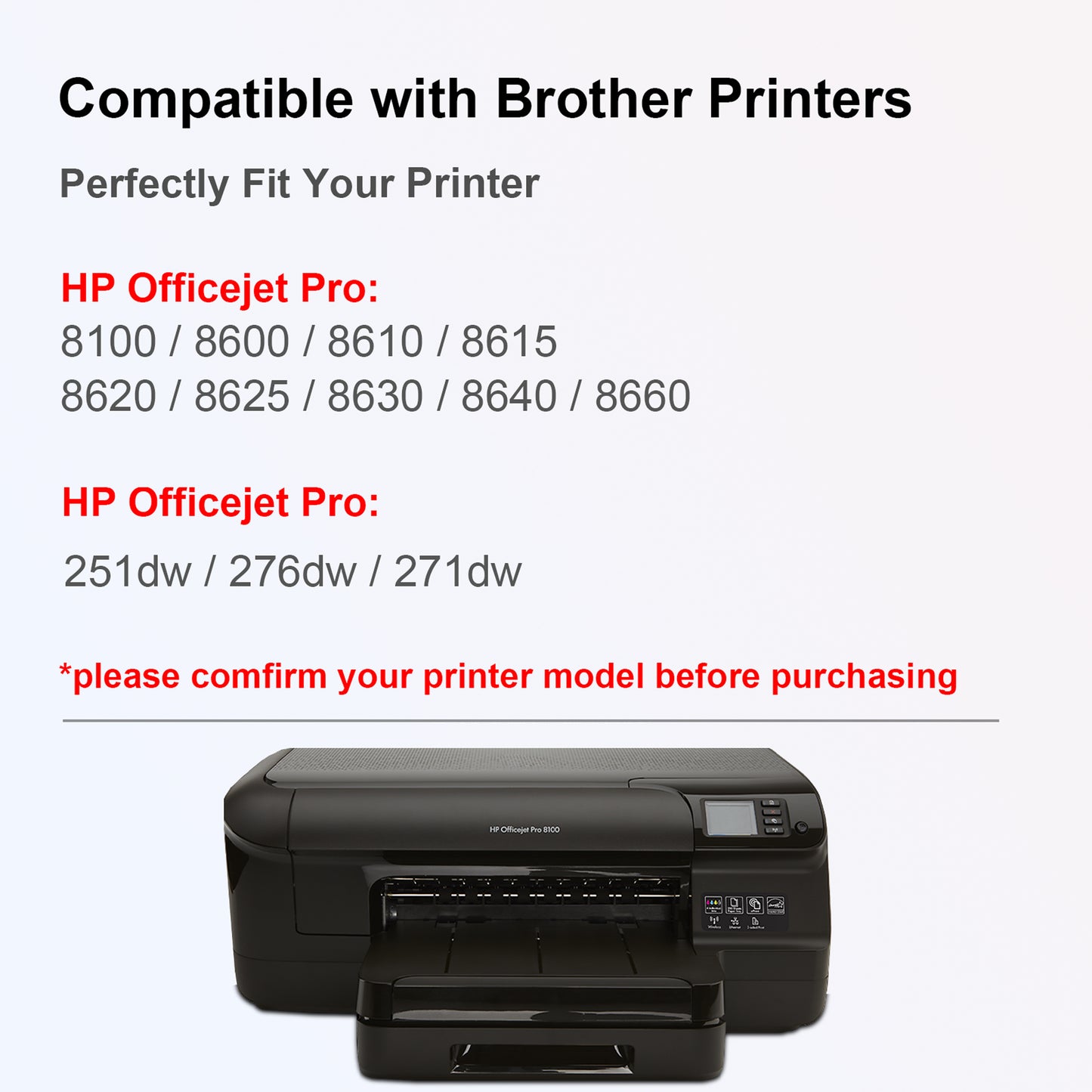 2 Pack 950XL Black Ink Cartridges Compatible for HP 950 Black Ink Cartridges for Officejet Pro 8200 8600Printer